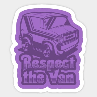 Respect The Van (Ghost) - Purple Sticker